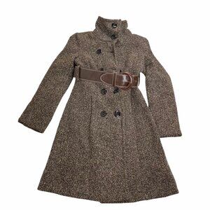 URBAN Behaviour Belted Tweed Mid length Winter  Coat
